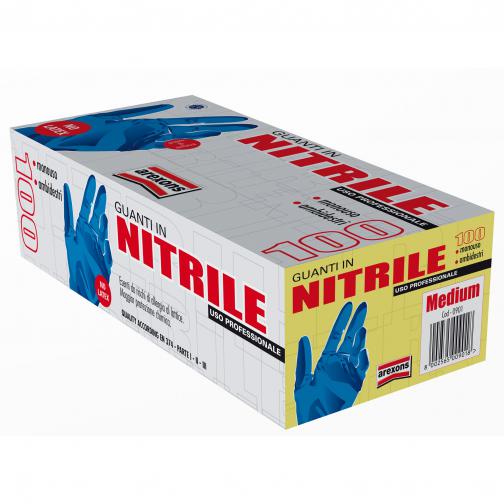 Guanti nitrile - tg m - conf.100 pz.