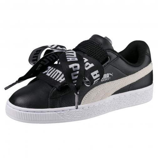 puma basket heart donna nero