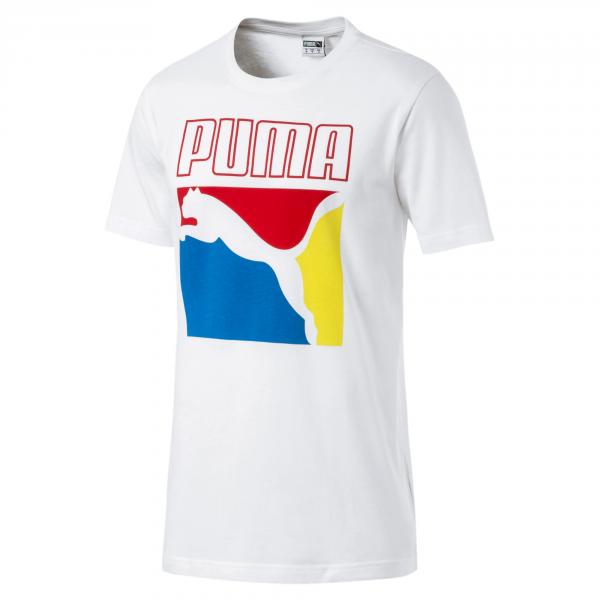 T-shirt Graphic Box Logo Puma White 