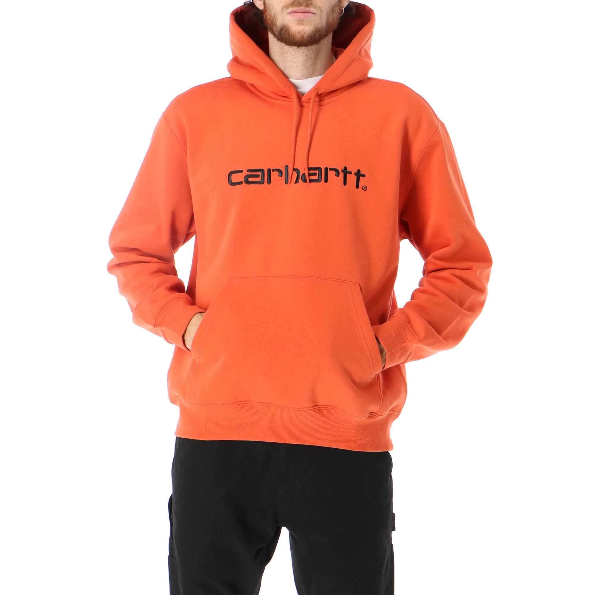 carhartt orange hooded sweatshirt