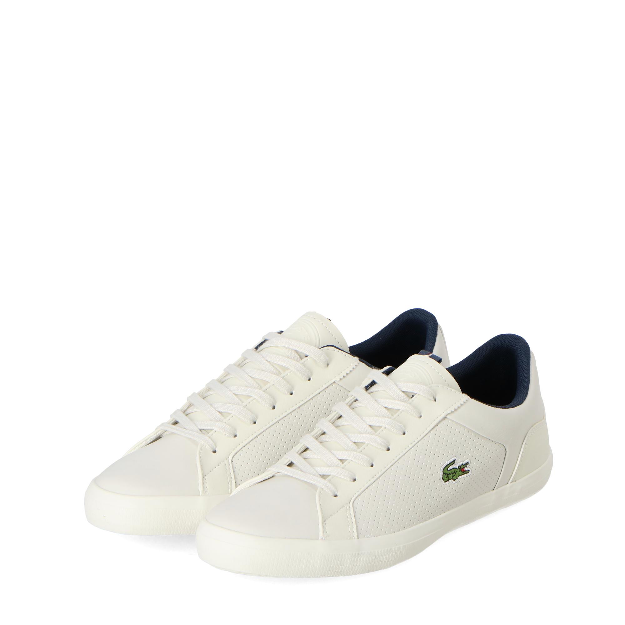 lacoste lerond white navy