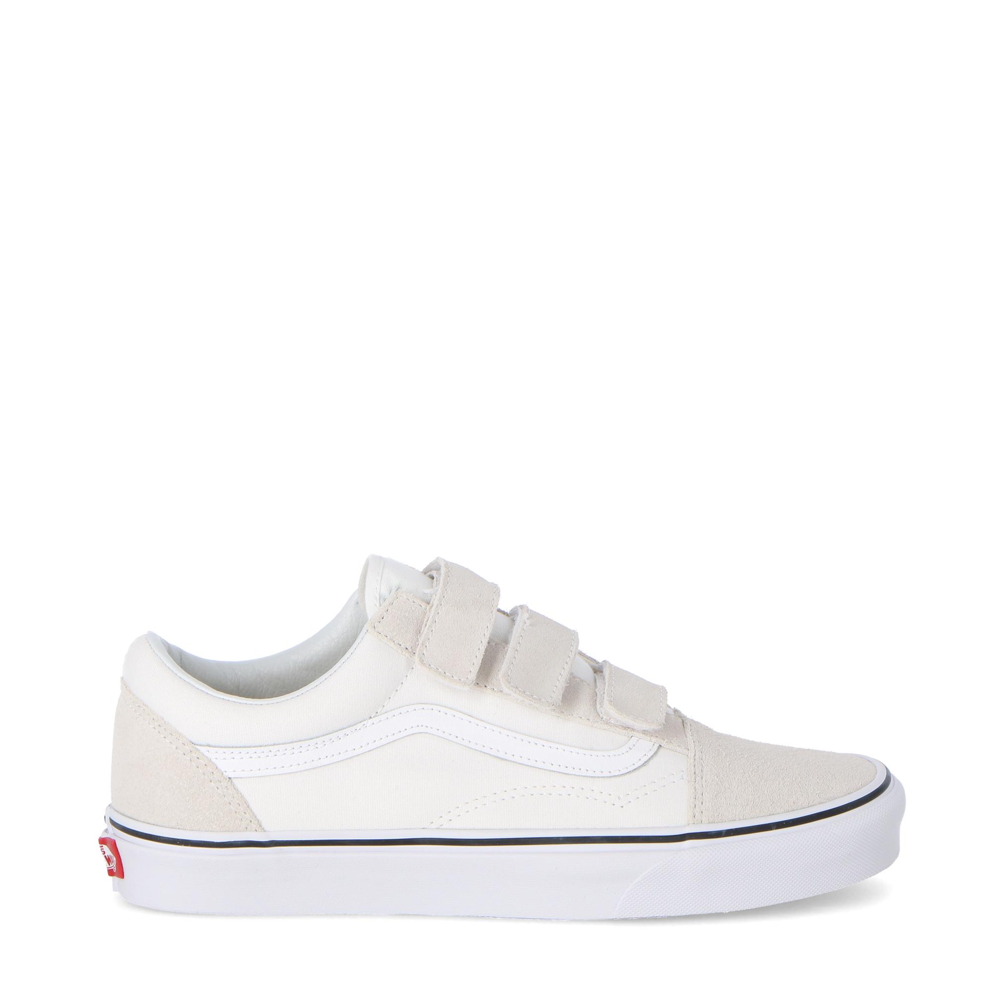 vans white velcro shoes