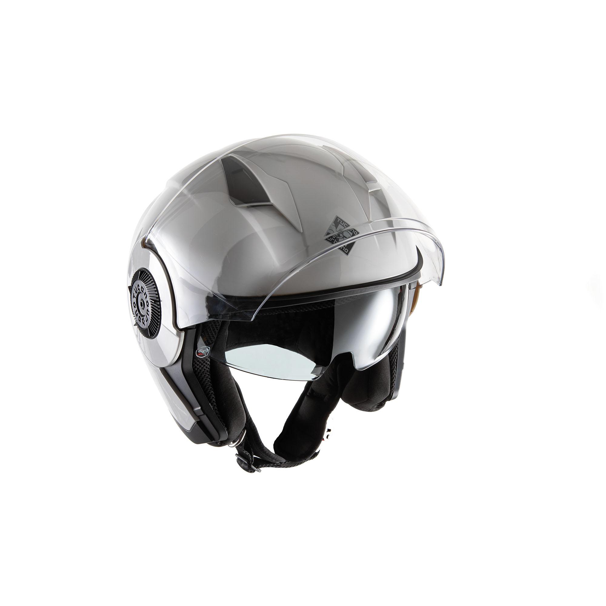 Casco Jet El'tange Blanco Hielo Brillo 